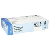 CleanPro 200 Large Refuse Sacks Clear  Adomoo